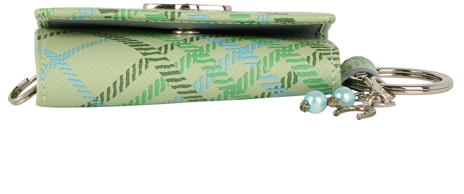 Vivienne Westwood Debbie Key Wallet, &pound;110, Accessories, Green, Leather, Top view